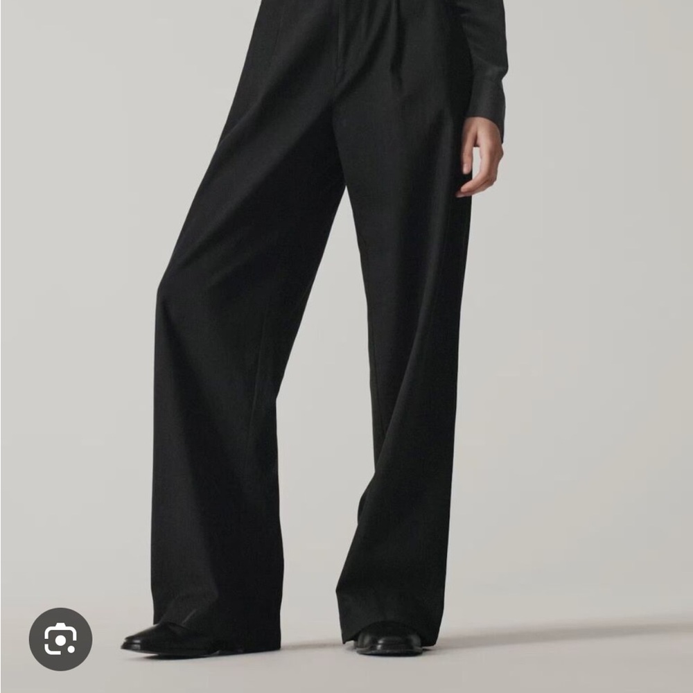 Everlane The Way-High Drape Pant - black, size 12S